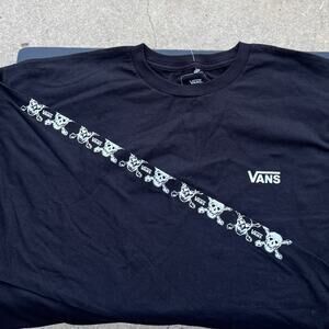 VANS "off the wall Black Skull long sleeve T-shirt New Mens XLarge